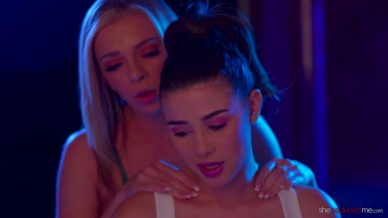 Kylie Rocket and Tiffany Watson lesbian blonde brunette ass licking masturbation scissoring SheSeducedM Metaverse Girlfriend