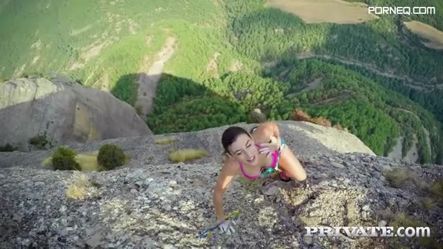 Julia Roca fucks her hiker boyfriend on the top of the mountain
