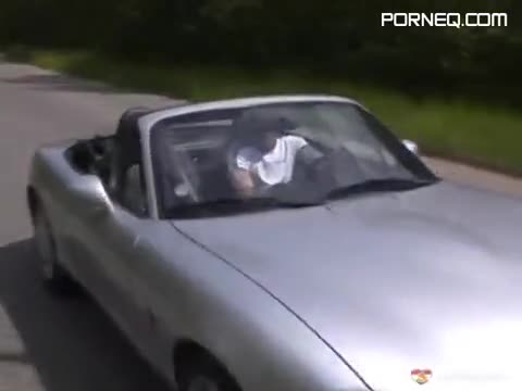 Hot Brunette Gets Fucked Her on a Sports Car