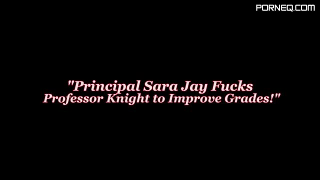 Busty Principal Sara Jay disciplines one of her teachers with a fuck!