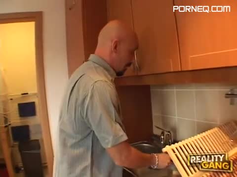 Hot busty Lora Black get fucked in the kitchen