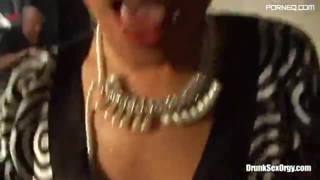 POV sucking and fucking at club orgy