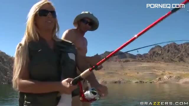 Fishing slut fucked back at home