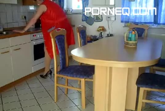 German mature fisted on the table (2)