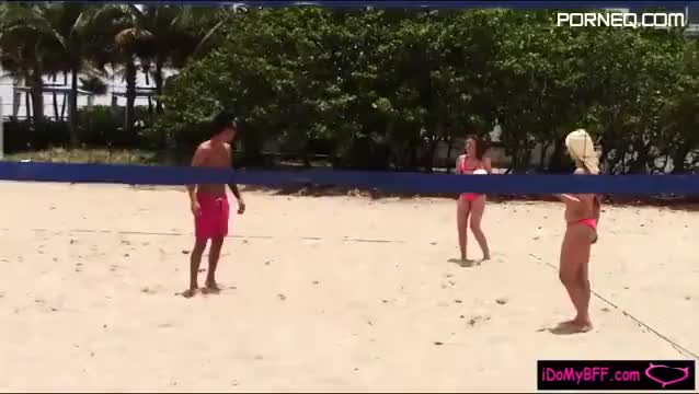 Free Porn Videos Bunch of friends beach volleyball turns into nasty group sex