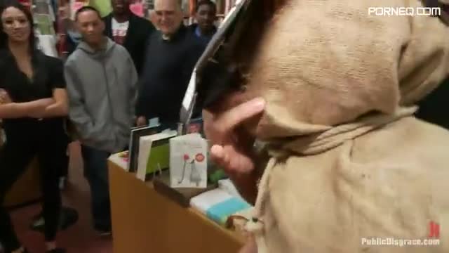 Gorgeous Slut Gets Humiliated In A Book Store
