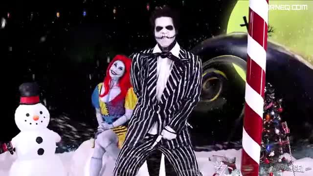 Jack Skelligton makes out with Sally in Nightmare before Xmas porn parody