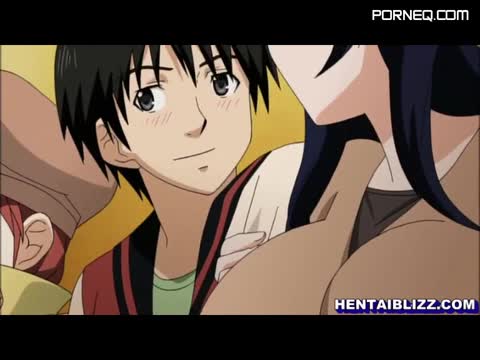 Busty hentai Japanese hot sucking and riding stiff dick sleazyneasy com