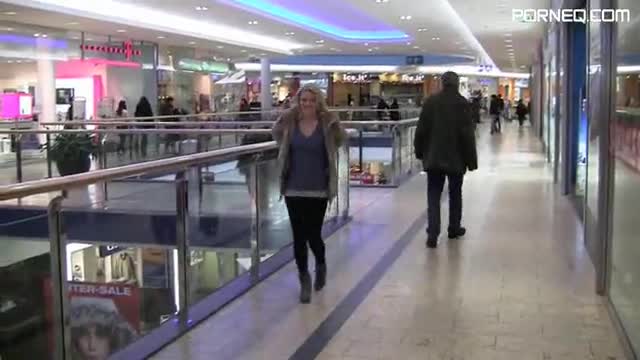 German Blonde Teen Shopping Mall Blowjob