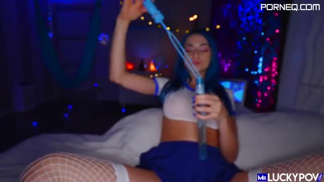 BLUE HAIRED, SMOOTH SKINNED, TIGHT PUSSY SLUT free HD porn