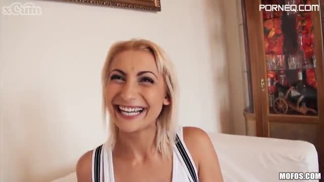 Celine Doll tries her first anal with a huge dong (1)
