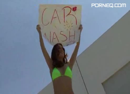 Tarts gets sex after washing the car