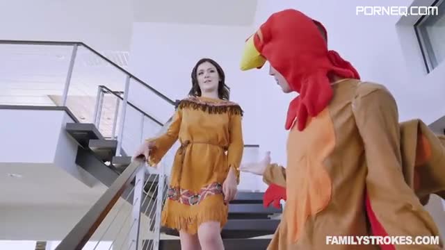 Brooklyn Chase and stepdaughter celebrate Thanksgiving with sex