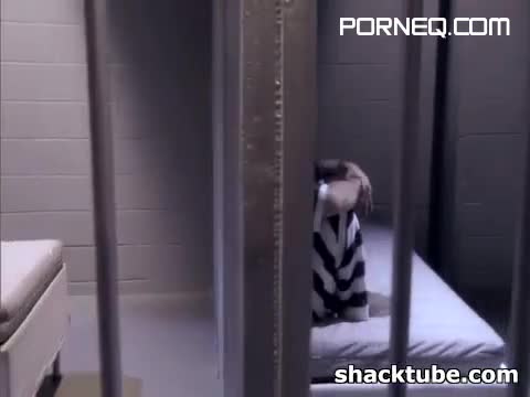 Horny blonde fucked by prisoner