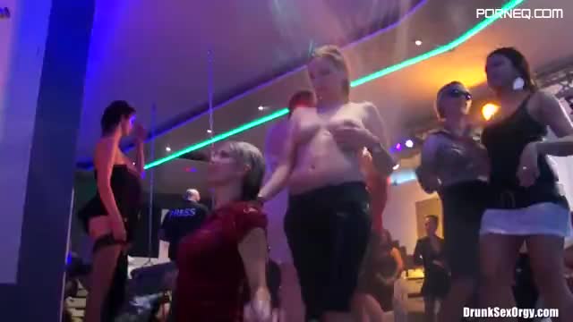 Clothed ladies wet and dancing