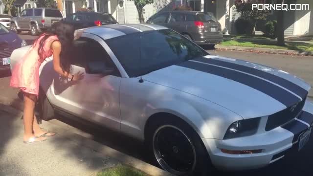 sister fucks step brother so she can borrow his new car