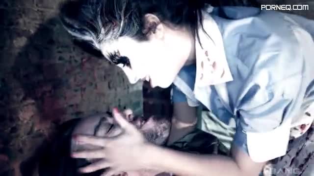 Hardcore bang in the basement with creepy nurse Julia De Lucia