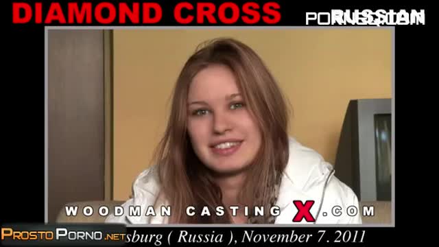 Wild sex casting session with Diamond Cross and Pierre